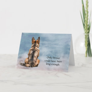 Festividades Cartão de Condolência de Perda de Cão german sheph