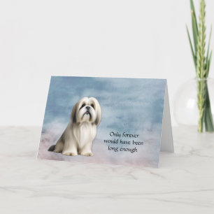 Festividades Cartão de Condolência de Simpatia Apso White Tan L