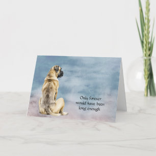 Festividades Cartão de Condolência para o Cão Mastiff Inglês
