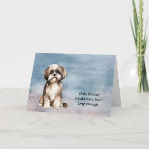 Festividades Cartão de condolências de Perda de Cão Branco Brow