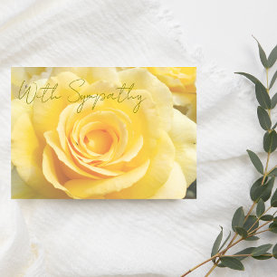 Festividades Cartão de condolências de Rosa Amarelo Elegante