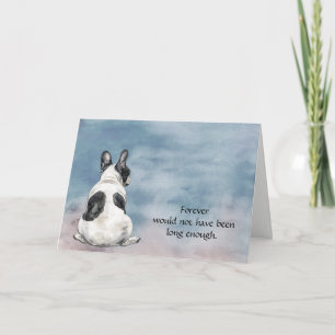 Festividades Cartão de Condolências para Bulldog Francês Preto