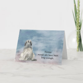 Festividades Cartão de Condolências para Cachorro Lhasa Apso Br