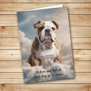 Festividades Cartão de Condolências pela Perda do Bulldog Heave