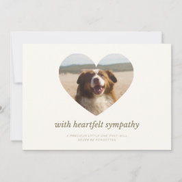 Festividades Cartão de Condolências Personalizável para Cão em 