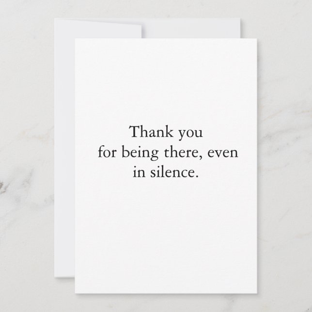 Festividades Cartão de condolências preto mínimo de folhas (Frente)