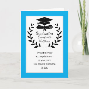 Festividades Cartão de congratulações de graduação personalizad