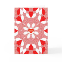 Cartão de Coração Radiante Brilhante e Negrito