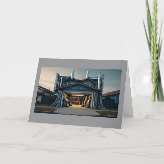 Festividades Cartão de cumprimento de atualização da Garage Tec (Frente)