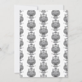 Festividades Cartão de Cumprimentos - Coruja (padrão branco)