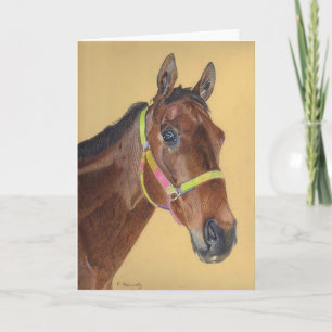 Festividades Cartão de Cumprimentos de Cavalo Puro-Sangue