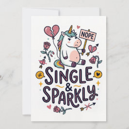 Festividades Cartão de Cumprimentos Divertido de Unicórnio Solt