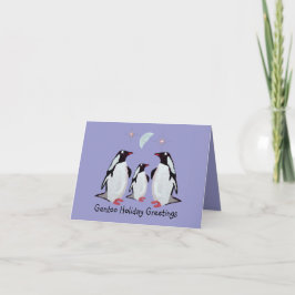 Festividades Cartão de cumprimentos do pinguim de Gentoo