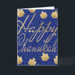 Festividades Cartão de Cumprimentos "Dreidels de Ouro" com Enve<br><div class="desc">Cartão de Saudação "Dreidels Dourados" com Envelope.</div>