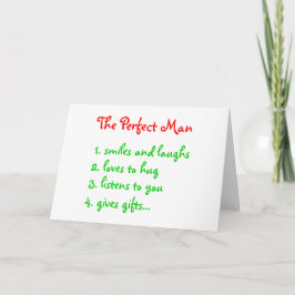 Festividades Cartão de cumprimentos O Homem Perfeito