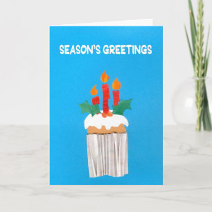 Festividades Cartão de Cupcake de Natal com Velas