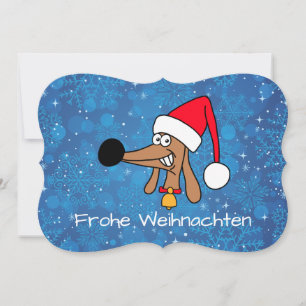 Festividades Cartão de Dachshund de Feliz Natal Alemão