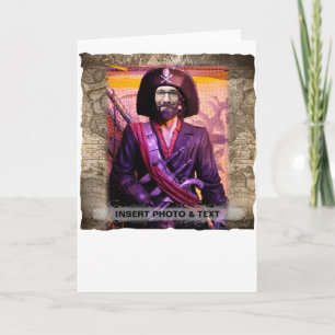 Festividades Cartão de Desejo Pirata - Personalizar Fotografia 