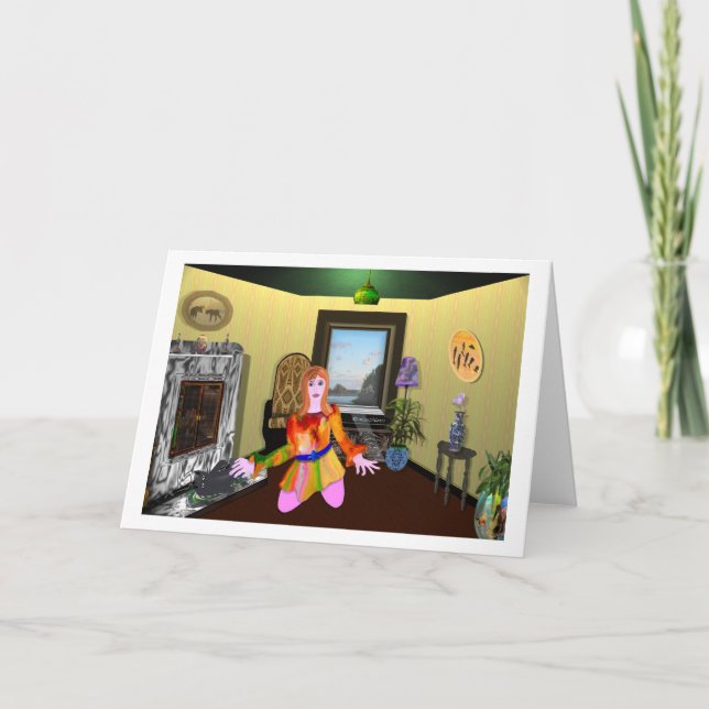 Festividades Cartão de design criativo do gatinho & Me LeeMarie (Frente)