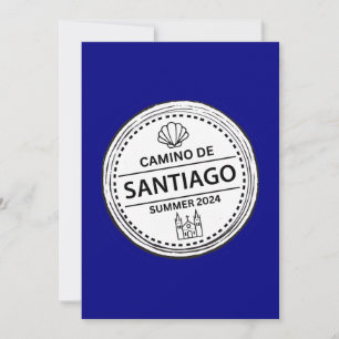 Festividades Cartão de Design do Carimbo de Passaporte Camino d