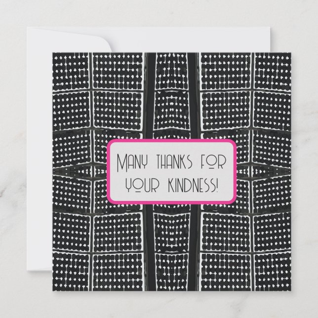 Festividades Cartão de detalhes da arquitetura preto, branco e  (Frente)