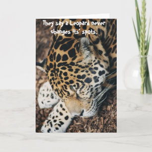Festividades Cartão de Dia Anti-Valentim - o leopardo nunca mud