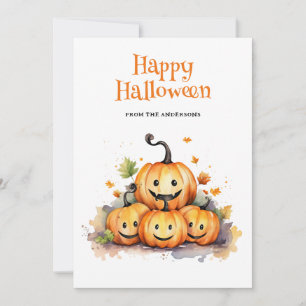 Festividades Cartão de Dia das Bruxas Bonitas, Engraçado, Pumpk