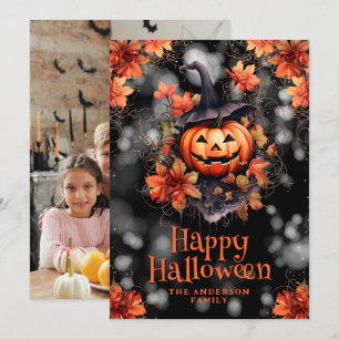 Festividades Cartão de Dia das Bruxas de Jack O’Lantern