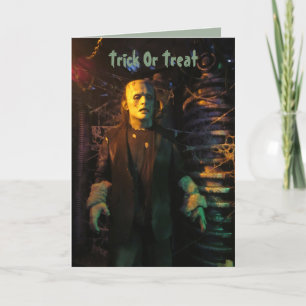 Festividades Cartão de Dia das Bruxas do Monstro de Frankenstei