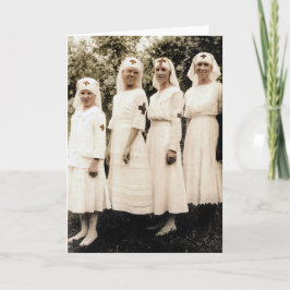 Festividades Cartão de Dia das Enfermeiras Vintage