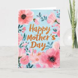 Festividades Cartão de dia das mães floral e alegre