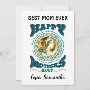 Festividades Cartão de Dia de as mães personalizado inspirado n
