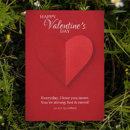Festividades Cartão de Dia de os namorados Cheeky Elegante Red 