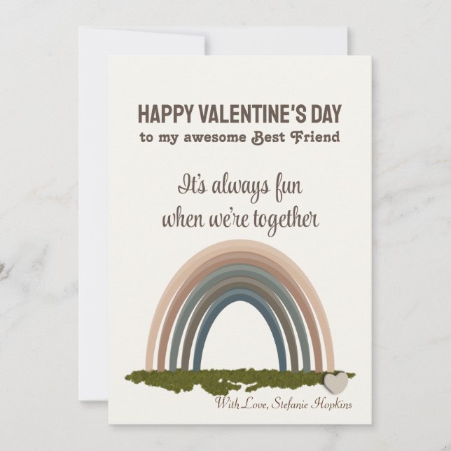 Festividades Cartão de Dia de os namorados Chic Rainbow para o  (Frente)