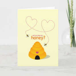 Festividades Cartão de Dia de os namorados de Abelhas de mel