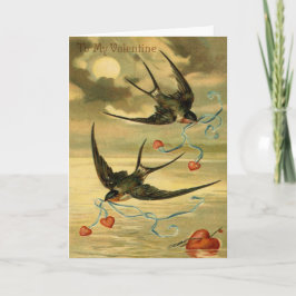 Festividades Cartão de Dia de os namorados de Aves e Corações V