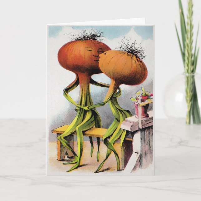 Festividades Cartão de Dia de os namorados de Cebolas de Beijo  (Frente)