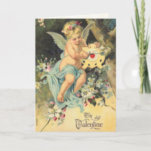 Festividades Cartão de Dia de os namorados de Cherub vitoriano