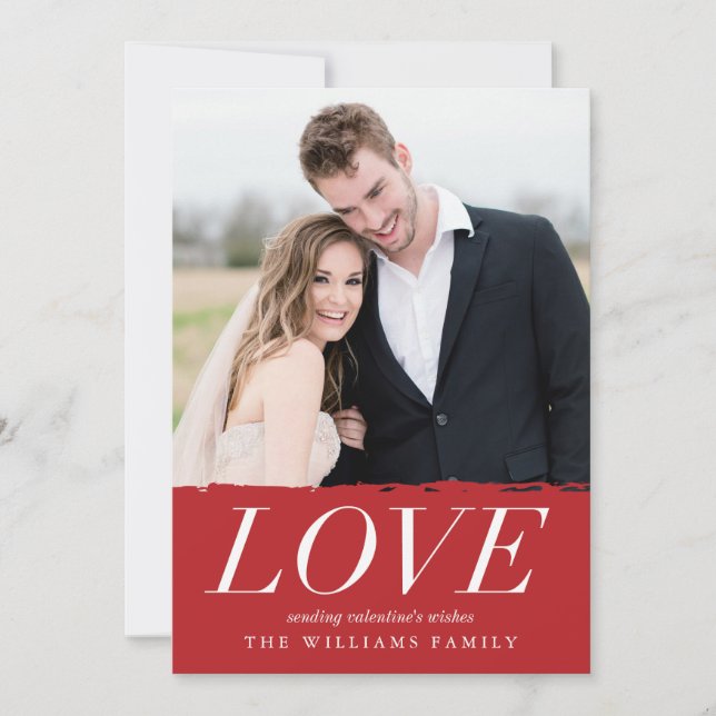 Festividades Cartão de Dia de os namorados Fotográfico Moderno  (Frente)