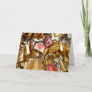 Festividades Cartão de Dia de os namorados Love Padlock