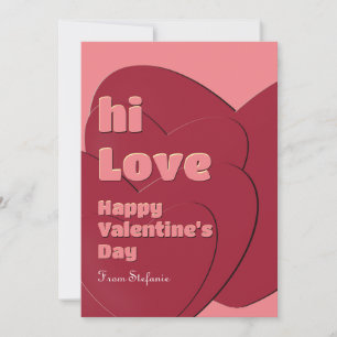 Festividades Cartão de Dia de os namorados Red Love para Amigo 