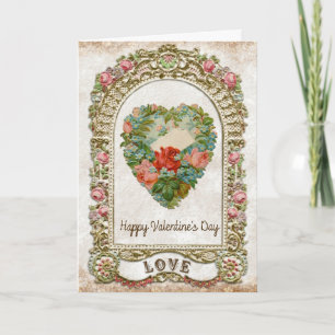Festividades Cartão de Dia de os namorados Vintage Love