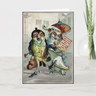 Festividades Cartão de Dia de os namorados Vintage Owls