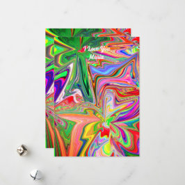 Festividades Cartão de Dia dos Namorados Abstrato Colorido e Vi