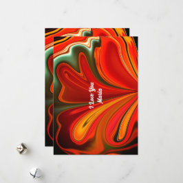 Festividades Cartão de Dia dos Namorados Abstrato Colorido e Vi