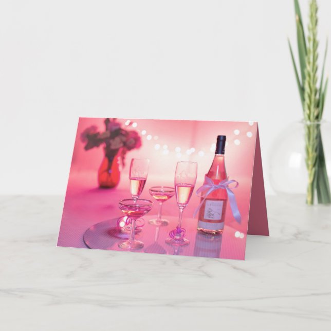 FESTIVIDADES CARTÃO DE DIA DOS NAMORADOS CHAMPANHE PARA DOIS FE (Frente)