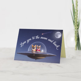 Festividades Cartão de Dia dos Namorados Corgi