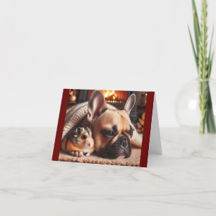 Festividades Cartão de Dia dos Namorados de Cachorro e Hamster