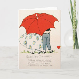 Festividades Cartão de Dia dos Namorados de Casal Vintage Retro