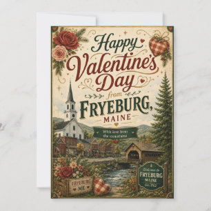 Festividades Cartão de Dia dos Namorados de Fryeburg Maine